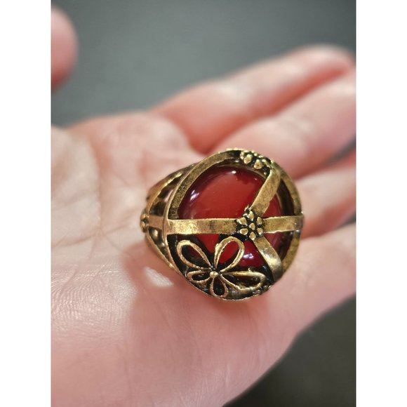 ***Final Sale*** Gold tone Love, peace and harmony ring - Picture 1 of 10